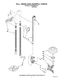 04 - Fill, Drain And Overfill Parts parts for Whirlpool Dishwasher 7WDT950SAYM0 from AppliancePartsPros.com