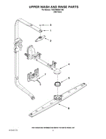 07 - Upper Wash And Rinse Parts parts for Whirlpool Dishwasher 7WDT950SAYM0 from AppliancePartsPros.com