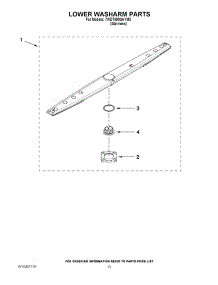 11 - Lower Washarm Parts parts for Whirlpool Dishwasher 7WDT950SAYM0 from AppliancePartsPros.com