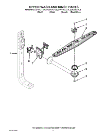 07 - Upper Wash And Rinse Parts parts for Whirlpool Dishwasher DU1010XTXB5 from AppliancePartsPros.com
