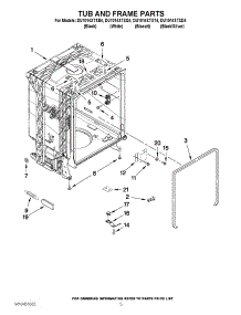05 - Tub And Frame Parts parts for Whirlpool Dishwasher DU1014XTXB4 from AppliancePartsPros.com