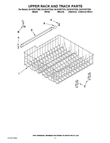 09 - Upper Rack And Track Parts parts for Whirlpool Dishwasher DU1015XTXD4 from AppliancePartsPros.com