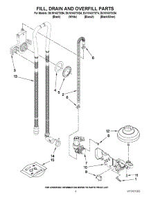 04 - Fill, Drain And Overfill Parts parts for Whirlpool Dishwasher DU1014XTXQ4 from AppliancePartsPros.com