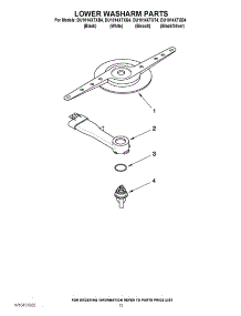 11 - Lower Washarm Parts parts for Whirlpool Dishwasher DU1014XTXQ4 from AppliancePartsPros.com