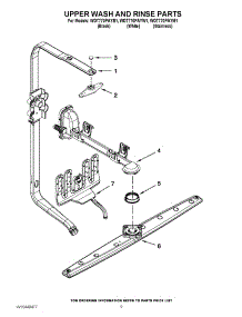 07 - Upper Wash And Rinse Parts parts for Whirlpool Dishwasher WDT770PAYM1 from AppliancePartsPros.com