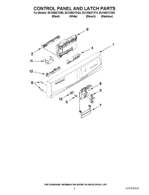 02 - Control Panel And Latch Parts parts for Whirlpool Dishwasher DU1030XTXS4 from AppliancePartsPros.com
