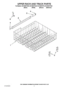 09 - Upper Rack And Track Parts parts for Whirlpool Dishwasher DU1030XTXB4 from AppliancePartsPros.com
