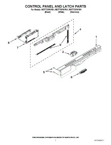 02 - Control Panel And Latch Parts parts for Whirlpool Dishwasher WDT770PAYW1 from AppliancePartsPros.com