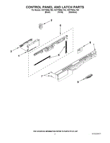 02 - Control Panel And Latch Parts parts for Whirlpool Dishwasher WDT790SLYB0 from AppliancePartsPros.com
