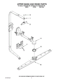 07 - Upper Wash And Rinse Parts parts for Whirlpool Dishwasher WDT910SAYE0 from AppliancePartsPros.com