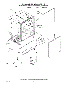 05 - Tub And Frame Parts parts for Whirlpool Dishwasher WDT790SLYB0 from AppliancePartsPros.com