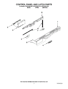 02 - Control Panel And Latch Parts parts for Whirlpool Dishwasher WDT910SSYM0 from AppliancePartsPros.com