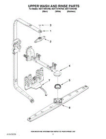 07 - Upper Wash And Rinse Parts parts for Whirlpool Dishwasher WDT770PAYW0 from AppliancePartsPros.com