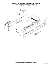 02 - Control Panel And Latch Parts parts for Whirlpool Dishwasher WDF780SLYM0 from AppliancePartsPros.com