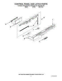 02 - Control Panel And Latch Parts parts for Whirlpool Dishwasher WDT910SAYM0 from AppliancePartsPros.com