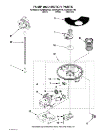 06 - Pump And Motor Parts parts for Whirlpool Dishwasher WDT910SAYM0 from AppliancePartsPros.com