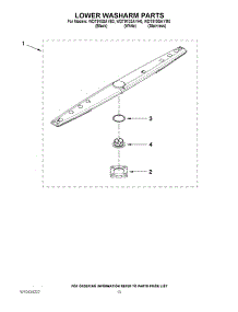11 - Lower Washarm Parts parts for Whirlpool Dishwasher WDT910SAYM0 from AppliancePartsPros.com