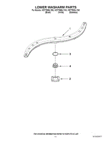 11 - Lower Washarm Parts parts for Whirlpool Dishwasher WDT790SLYW0 from AppliancePartsPros.com