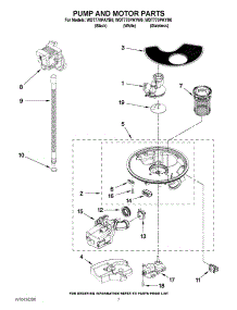 06 - Pump And Motor Parts parts for Whirlpool Dishwasher WDT770PAYB0 from AppliancePartsPros.com