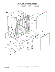 05 - Tub And Frame Parts parts for Whirlpool Dishwasher WDF780SLYB0 from AppliancePartsPros.com