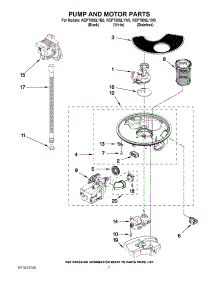 06 - Pump And Motor Parts parts for Whirlpool Dishwasher WDF780SLYB0 from AppliancePartsPros.com