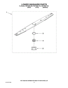 11 - Lower Washarm Parts parts for Whirlpool Dishwasher WDF780SLYB0 from AppliancePartsPros.com