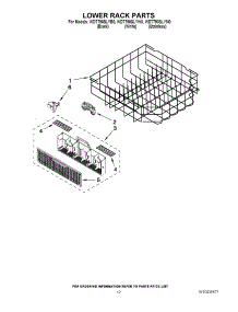 10 - Lower Rack Parts parts for Whirlpool Dishwasher WDT790SLYM0 from AppliancePartsPros.com