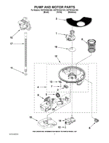 06 - Pump And Motor Parts parts for Whirlpool Dishwasher WDT910SSYW0 from AppliancePartsPros.com