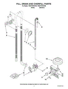 04 - Fill, Drain And Overfill Parts parts for Whirlpool Dishwasher 7WDT770PAYW0 from AppliancePartsPros.com