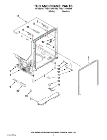 05 - Tub And Frame Parts parts for Whirlpool Dishwasher 7WDT770PAYW0 from AppliancePartsPros.com