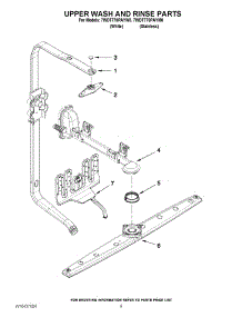 07 - Upper Wash And Rinse Parts parts for Whirlpool Dishwasher 7WDT770PAYM0 from AppliancePartsPros.com