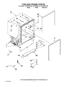 05 - Tub And Frame Parts parts for Whirlpool Dishwasher WDT790SAYM0 from AppliancePartsPros.com
