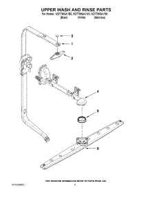 07 - Upper Wash And Rinse Parts parts for Whirlpool Dishwasher WDT790SAYM0 from AppliancePartsPros.com