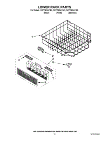 10 - Lower Rack Parts parts for Whirlpool Dishwasher WDT790SAYM0 from AppliancePartsPros.com