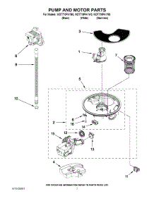 06 - Pump And Motor Parts parts for Whirlpool Dishwasher WDT710PAYW0 from AppliancePartsPros.com
