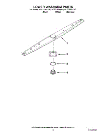 11 - Lower Washarm Parts parts for Whirlpool Dishwasher WDT710PAYW0 from AppliancePartsPros.com