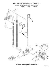 04 - Fill, Drain And Overfill Parts parts for Whirlpool Dishwasher WDT710PAYB0 from AppliancePartsPros.com