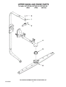 07 - Upper Wash And Rinse Parts parts for Whirlpool Dishwasher WDT710PAYB0 from AppliancePartsPros.com