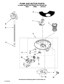06 - Pump And Motor Parts parts for Whirlpool Dishwasher WDF530PLYW0 from AppliancePartsPros.com
