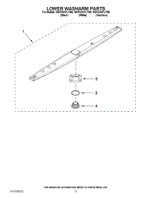 11 - Lower Washarm Parts parts for Whirlpool Dishwasher WDF530PLYW0 from AppliancePartsPros.com