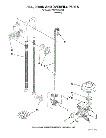 04 - Fill, Drain And Overfill Parts parts for Whirlpool Dishwasher 7WDT790SAYM0 from AppliancePartsPros.com