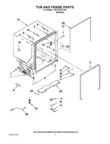 05 - Tub And Frame Parts parts for Whirlpool Dishwasher 7WDT790SAYM0 from AppliancePartsPros.com