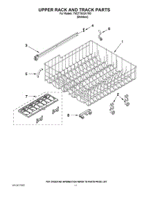 09 - Upper Rack And Track Parts parts for Whirlpool Dishwasher 7WDT790SAYM0 from AppliancePartsPros.com