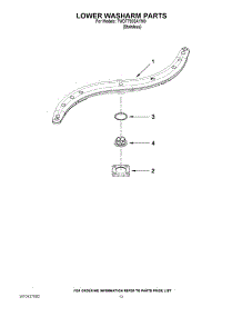 11 - Lower Washarm Parts parts for Whirlpool Dishwasher 7WDT790SAYM0 from AppliancePartsPros.com