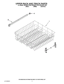 09 - Upper Rack And Track Parts parts for Whirlpool Dishwasher WDF530PLYB0 from AppliancePartsPros.com