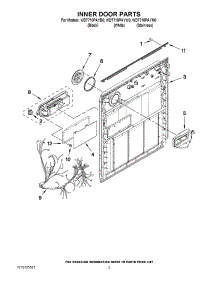03 - Inner Door Parts parts for Whirlpool Dishwasher WDT710PAYM0 from AppliancePartsPros.com