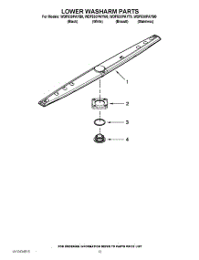 11 - Lower Washarm Parts parts for Whirlpool Dishwasher WDF530PAYW0 from AppliancePartsPros.com