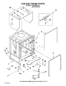 05 - Tub And Frame Parts parts for Whirlpool Dishwasher 7GU3800XTVY6 from AppliancePartsPros.com