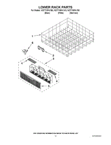10 - Lower Rack Parts parts for Whirlpool Dishwasher WDT710PAYM0 from AppliancePartsPros.com