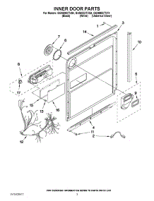 03 - Inner Door Parts parts for Whirlpool Dishwasher GU3600XTVY4 from AppliancePartsPros.com